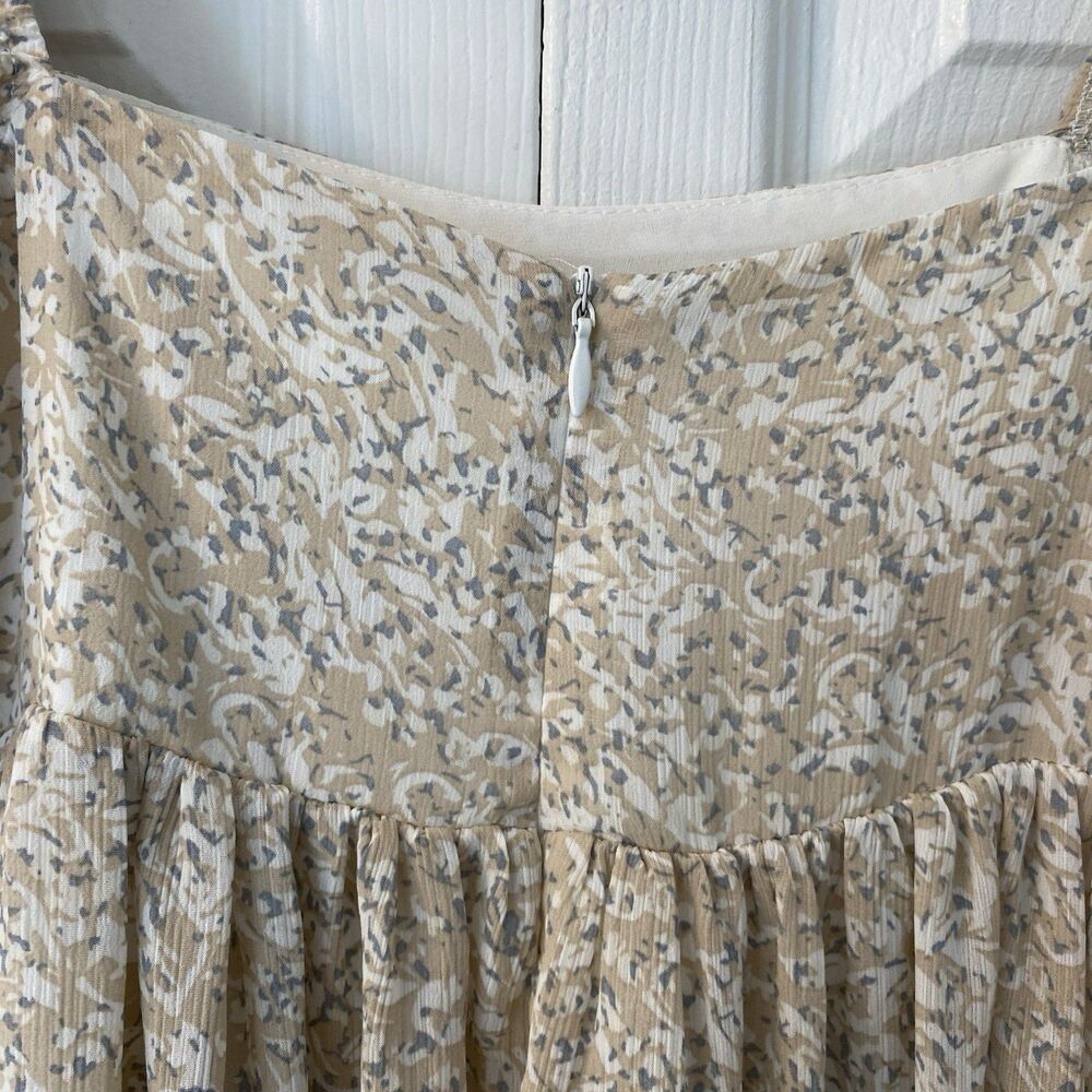 STORIA Maxi Dress Small Floral Baby Doll‎ Chiffon Prairie Cottagecore Bohemian - Picture 7 of 8